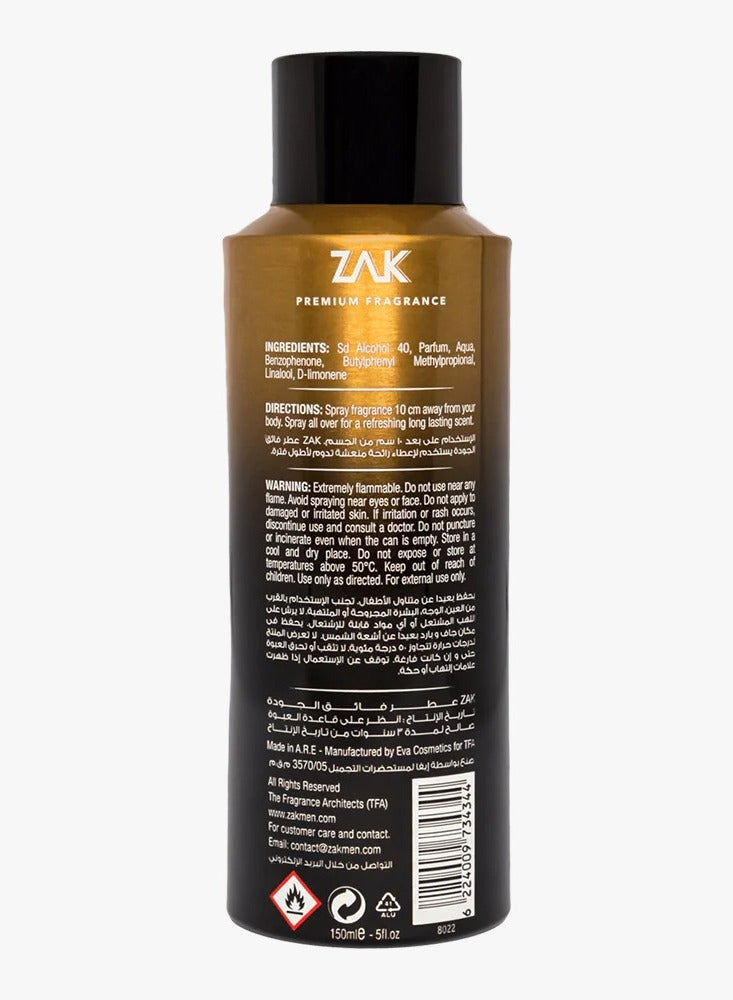Zak Intense Black Gold Eau De Parfum For Men -150 Ml - Image 3