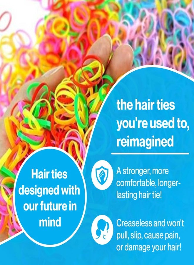 OIG Brands 1500 Pcs Mini Ponytail Holders | No Damage Rubber Bands | Tiny Toddler Hair Ties For Girls | No Pull 1 Inch (Multi-Color) - Image 3