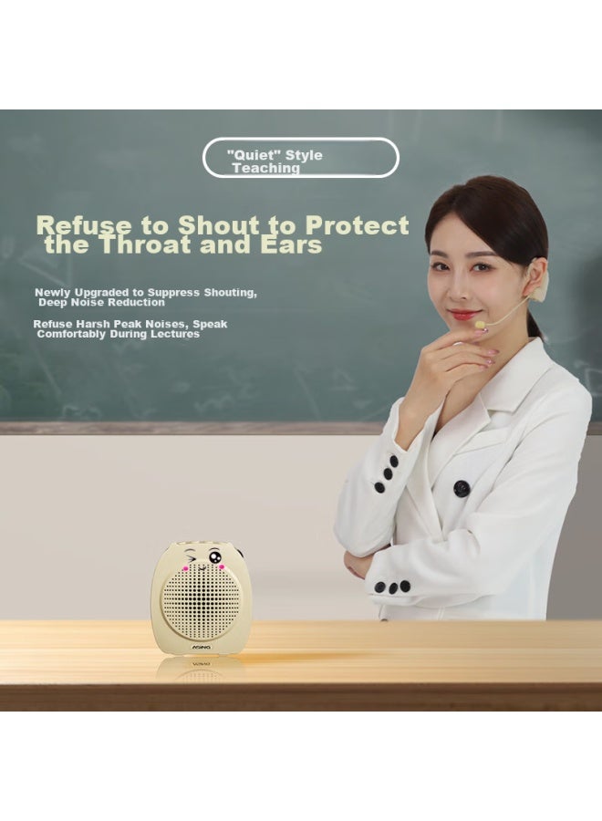 Asing S16 Skin Tone Wireless Microphone, Teacher's Classroom Lavalier, Amplifier-specific Headset, Conference Performance Headphones With Amplifier And Speaker - Image 4