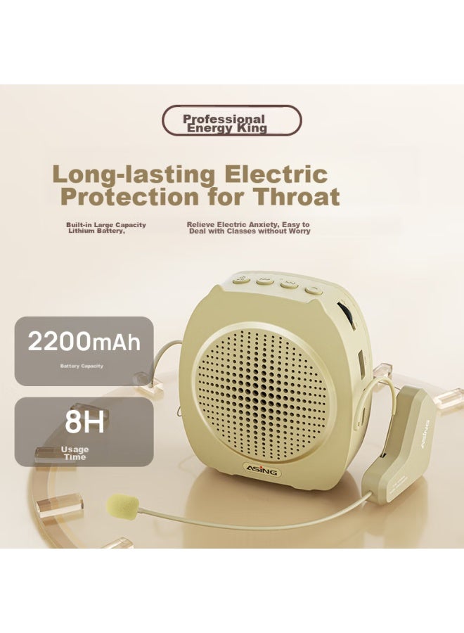 Asing S16 Skin Tone Wireless Microphone, Teacher's Classroom Lavalier, Amplifier-specific Headset, Conference Performance Headphones With Amplifier And Speaker - Image 5