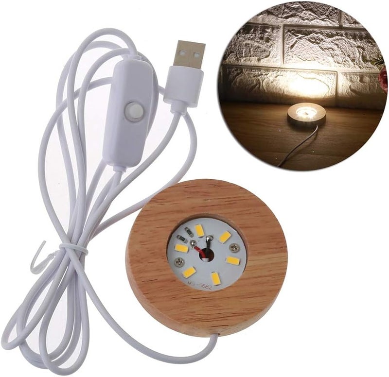 قاعدة عرض مضاءة بألوان دافئة من مصابيح LED لفن الراتنج والكريستال الزجاجي ثلاثي الأبعاد - Image 1