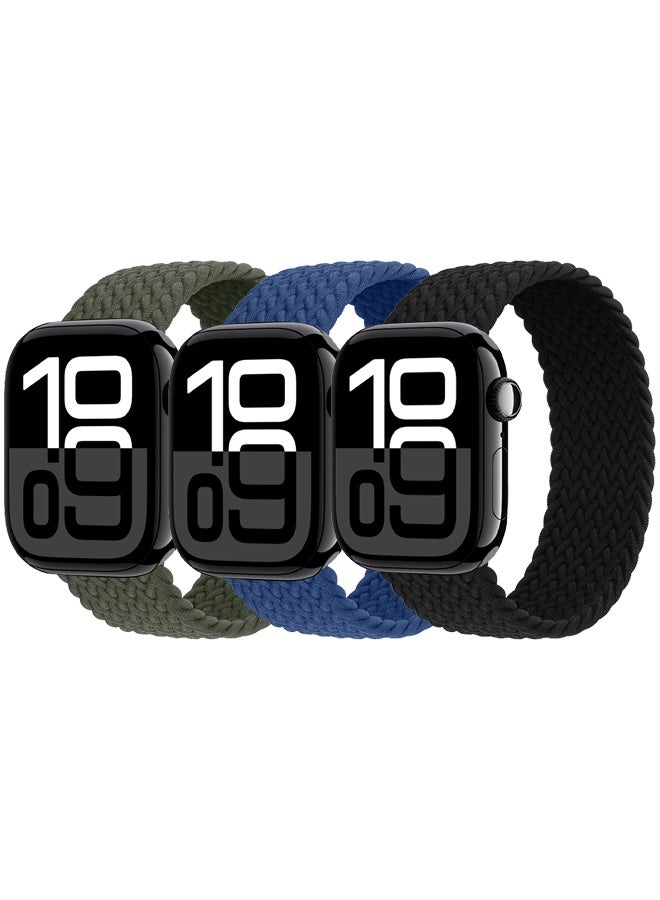 Pack of 3 bands Nylon Band 44mm Size 135-140mm with Metal Lugs Compatible with Apple Watch 44mm 45mm 49mm Series 1-9 SE Ultra 1 Ultra 2 - Image 2