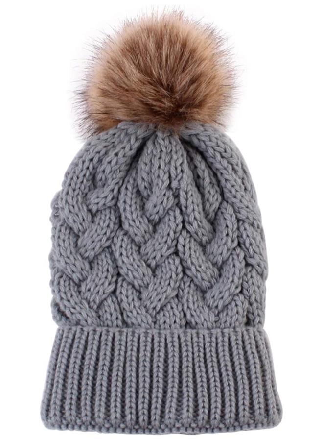 klarako 2PCS Mother&Baby Hat Parent-Child Hat Family Matching Cap Winter Warmer Knit Wool Beanie Ski Cap - Image 3