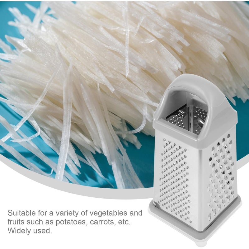 Stainless Steel 4 Sided Vegetable Grater For Potato Cheese Fruit Kitchen Tool - Image 5