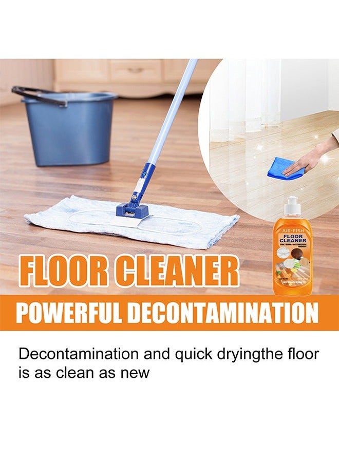 JUE-FISH Floor Cleaner— Hardwood Floor Cleaner Orange, Floor Cleaner Liquid , Powerful Decontamination Floor Cleaner, Multipurpose Cleaning Concentrate, Polishing Brightening Tile Cleaner 100ML - Image 4