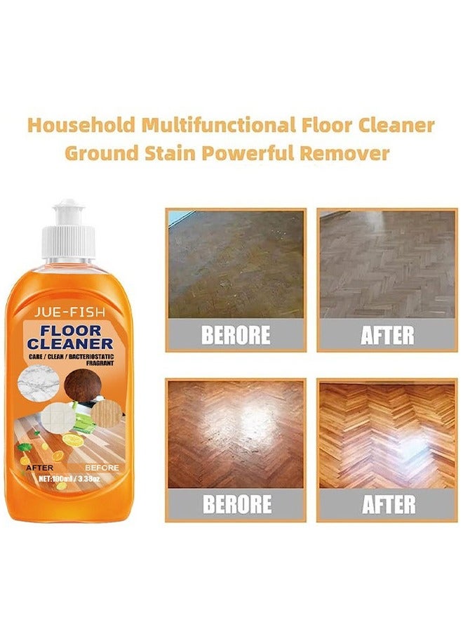 JUE-FISH Floor Cleaner— Hardwood Floor Cleaner Orange, Floor Cleaner Liquid , Powerful Decontamination Floor Cleaner, Multipurpose Cleaning Concentrate, Polishing Brightening Tile Cleaner 100ML - Image 5