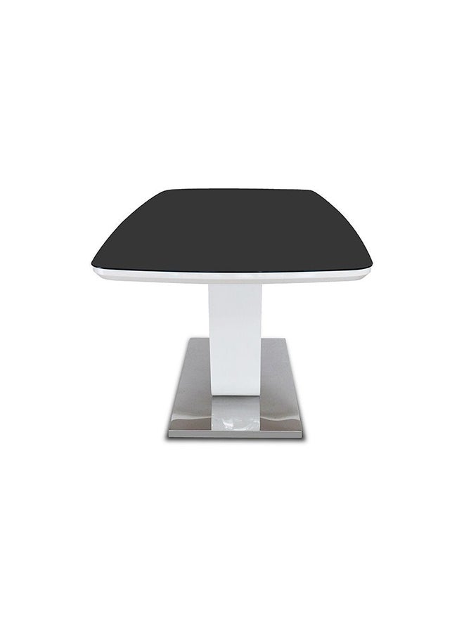 DANUBE HOME Salvador Dining Table Rectangular Strong And Sturdy Kitchen Table 6 Seater Table Modern Design Desk Furniture For Home Dining Room 180x90x76 cm Black White  - Image 1