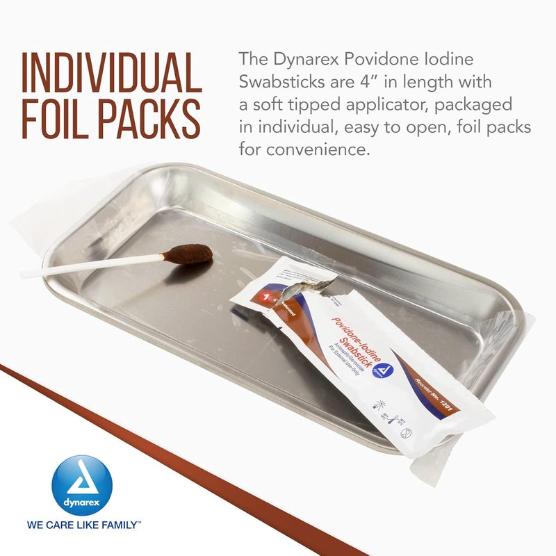 Dynarex MCK12012300 - عصا مسحة إسفنجية طرف بلاستيكي (الإصدار الأصلي) - Image 3