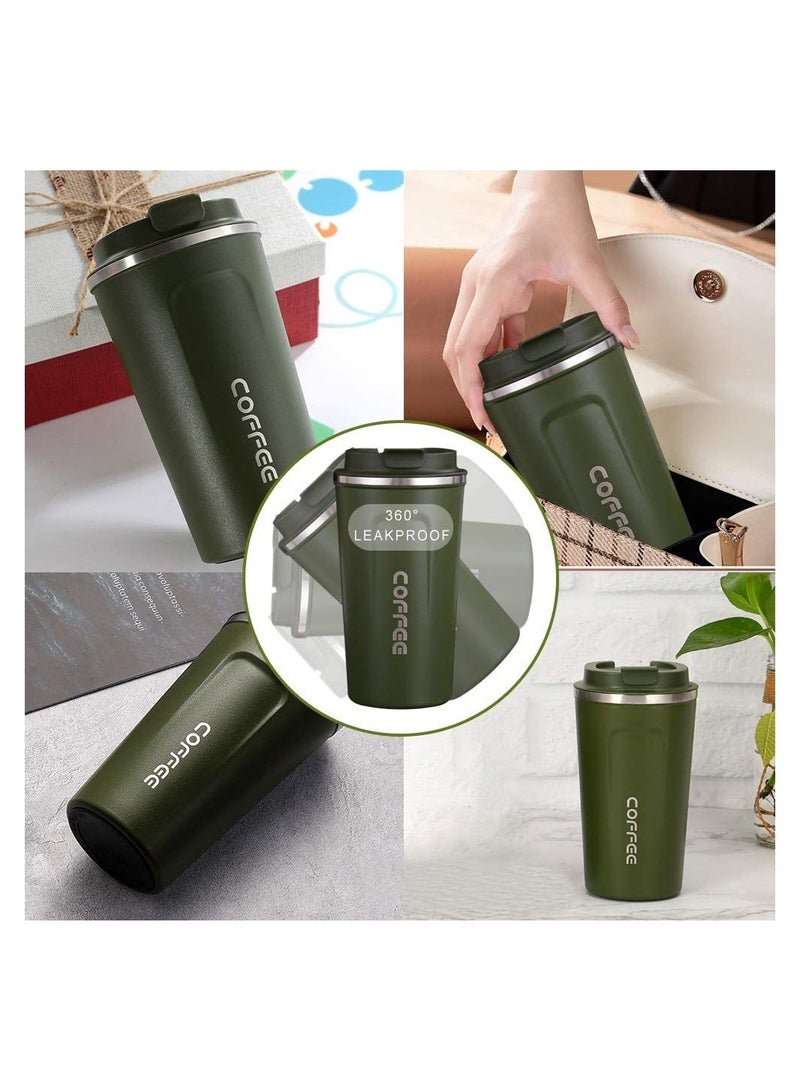 Coffee Vacuum Insulated Travel Mug Smilatte Leakproof Double Wall Stainless Steel Reusable Coffee Cup with Lid for Hot and Cold Drinks  - Image 4
