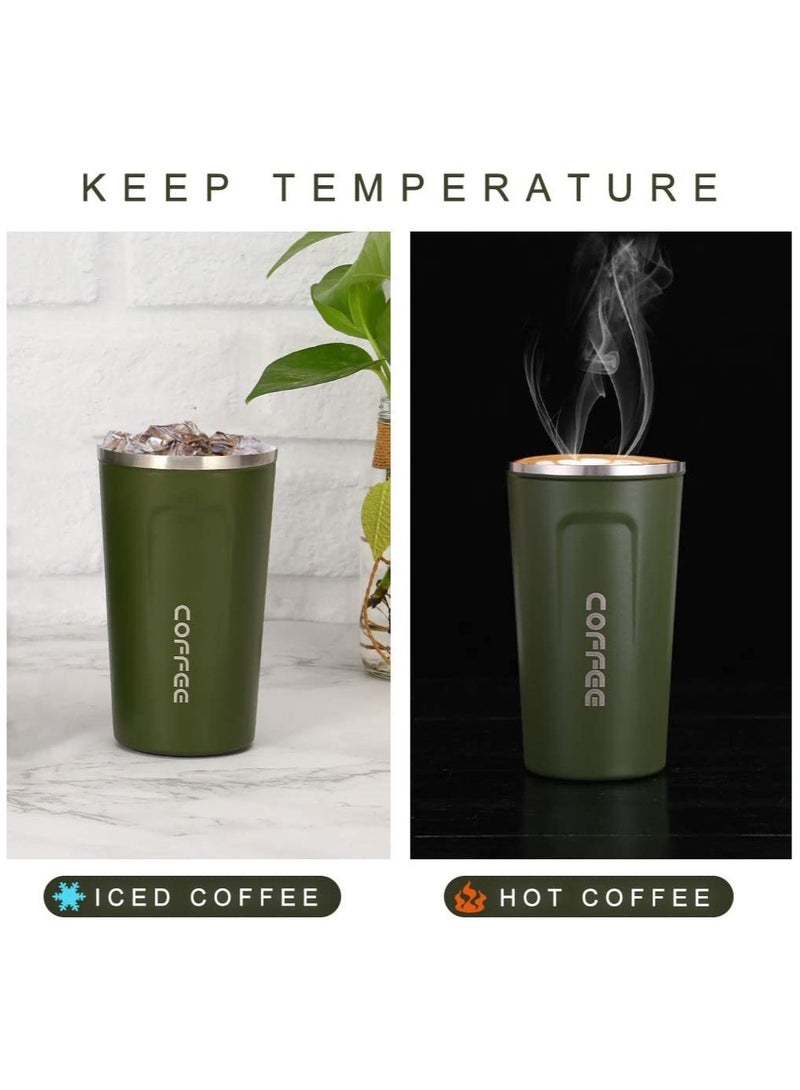 Coffee Vacuum Insulated Travel Mug Smilatte Leakproof Double Wall Stainless Steel Reusable Coffee Cup with Lid for Hot and Cold Drinks  - Image 2