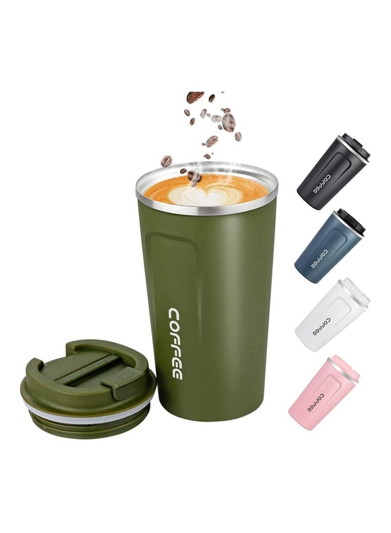 Coffee Vacuum Insulated Travel Mug Smilatte Leakproof Double Wall Stainless Steel Reusable Coffee Cup with Lid for Hot and Cold Drinks  - Image 1