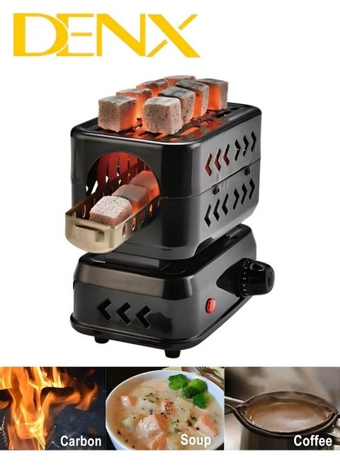 Multifunctional Electric Charcoal Starter with Removable Handle, Suitable for Igniting Charcoal, Preparing Coffee and Tea, and Heating Food