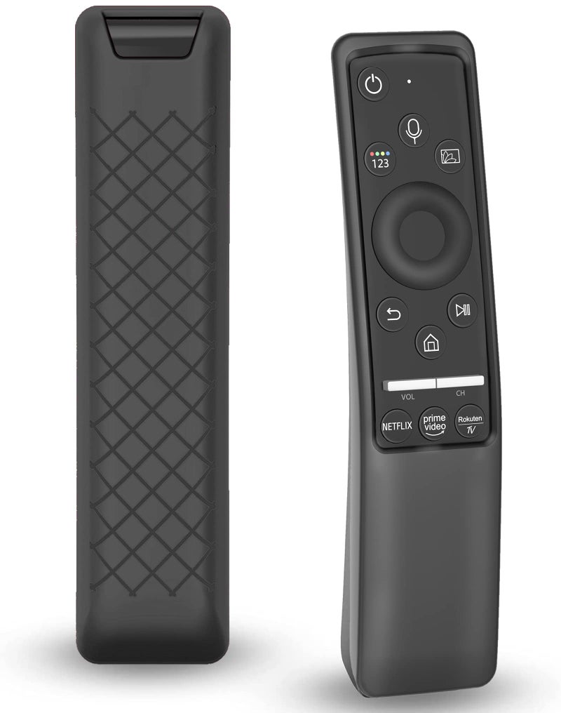 Lambcare Case Compatible with Samsung Smart TV Remote Controller BN59 Series, Light Weight Silicone Cover Protector Shockproof Anti-Slip Remote Skin Sleeve - Black - Image 1