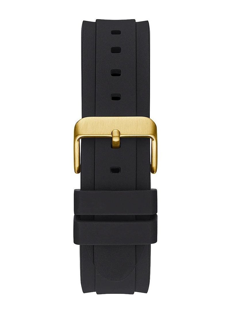 GUESS ساعة يد رجالية تناظرية شكل دائري من السيليكون GW0332G2 - 42 مم - Image 5