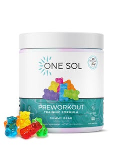 مكمل One Sol Pre Workout للنساء، لتعزيز الضخ والتركيز، بدون توتر أو انهيار، مكونات طبيعية، نباتي 100%، خالٍ من الجلوتين والصويا، (دب جيلاتيني)