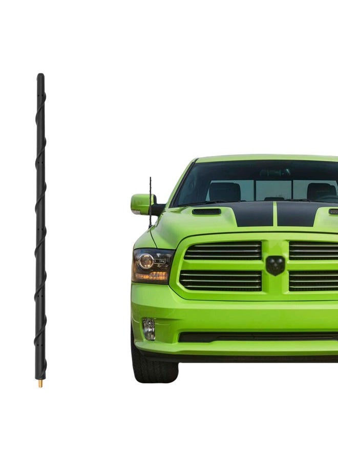 KSaAuto Car Antenna fits for Dodge Ram 1500 2500 3500 2009-2024, 16 inches Flexible Rubber Antenna Replacement, Spiral Antenna Designed for Optimized FMAM Reception - Image 1