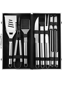 General Barbecue Accessories Set, 10 Pieces, Backyard Outdoor Camping Stainless Steel Barbecue Tool Set, Best Barbecue Gift  - Image 1