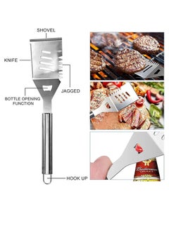 General Barbecue Accessories Set, 10 Pieces, Backyard Outdoor Camping Stainless Steel Barbecue Tool Set, Best Barbecue Gift  - Image 4