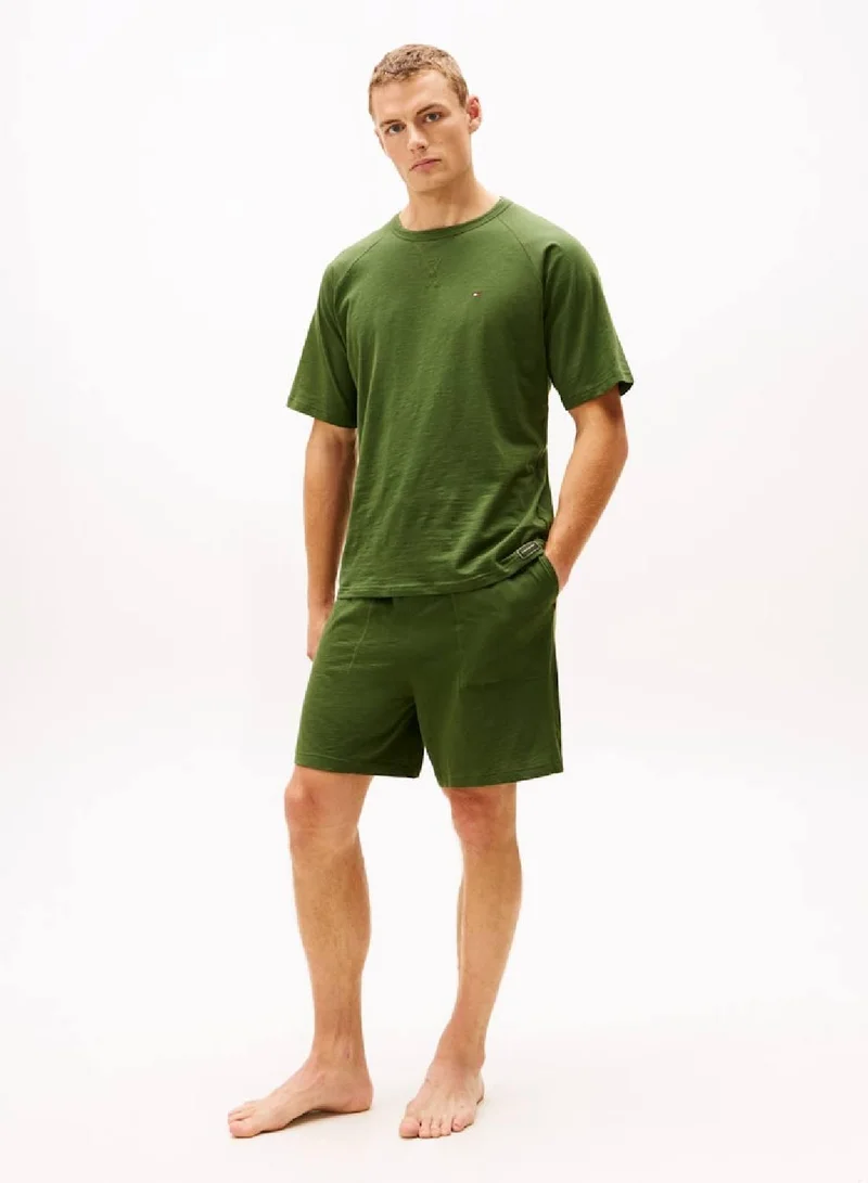 Tommy Hilfiger Mountain Pine Essential Textured Lounge T-Shirt for Men | Best Price UAE