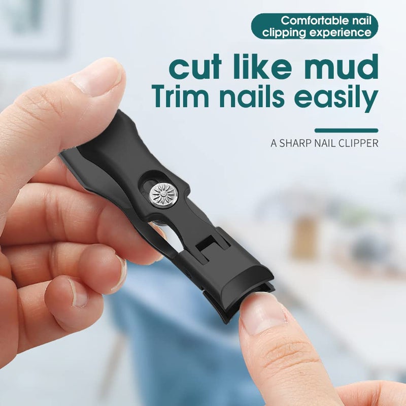 M'AYCREATE MAYCREATE® Nail Cutter For Men Stainless Steel Nail Clippers with Leather Cover Toenail Clippers Wide-Opening Sharp Jaws for Thick Nails,Professional Trimmer - Image 4