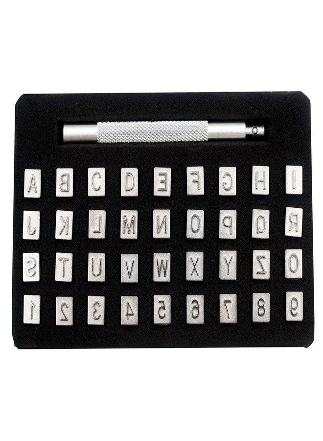 DGOL 36pcs 1/4 inch Leather Craft Alphabet Letters Numbers Stamping Punch Tool Kit - Image 1