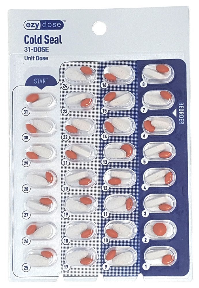 Apothecary 6 Pack XL Refill Set, Monthly Medication Cold Seal Blister Packs, Includes 6-5/8" Deep Blister Trays & 6 Cold-Seal Cards, Pill Blisters for Cold Seal Blister Pack System - Image 3