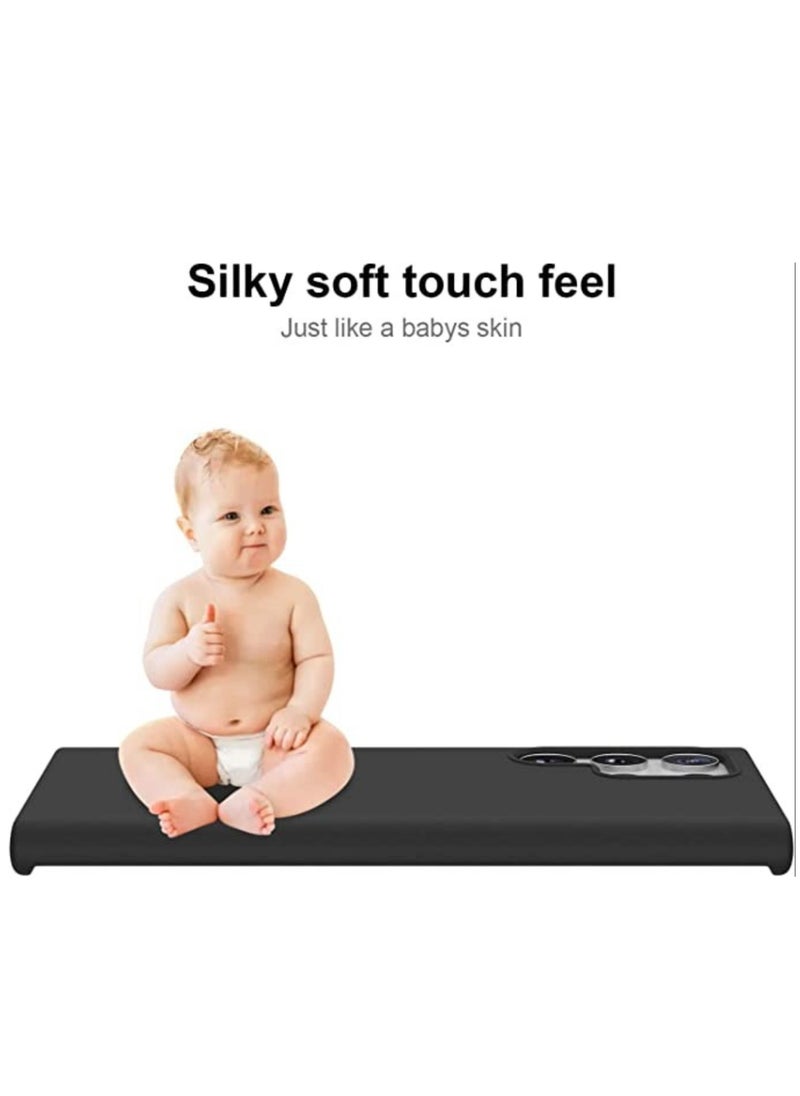 Raxoom Liquid Silicon Case Compatible with Samsung Galaxy S22 ULTRA, Shock-Proof Soft Gel Rubber Matte Finish Cover designed for Samsung Galaxy S22 ULTRA 6.80’ (2022)- Black - Image 4