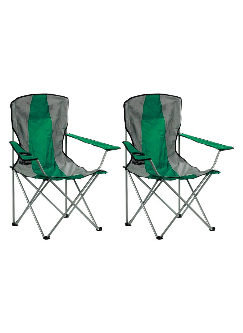 VIO 2 PCS Outdoor Camping Chair Durable Sturdy Foldable Portable Chair with Bag for Outdoor Beach Pool Picnic Travel Fishing Lawn Patio 50 50 75CM Load Limit 85 KG 2 Pack  - Image 1