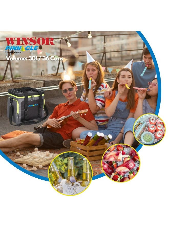 Winsor WINSOR Cooler Bag 30L/36 CANS - Insulated Cooler Bag with Removable Shoulder Strap for Men, Women | Leak-Proof Soft Cooler bag for frozen food with Large Capacity for Picnics, Camping, Beach, Lunch  - Image 5