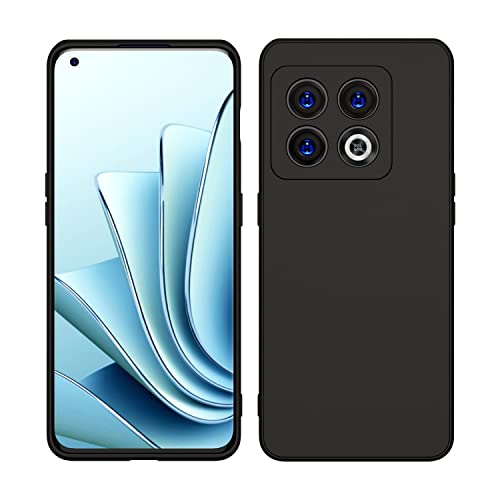 Kapa Matte Lens Protective Back Cover for OnePlus 10 Pro, Slim Silicone with Soft Lining Shockproof Flexible Full Body Bumper Case (Black) - Image 5