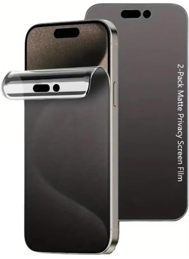 Muzz [2-Pack] Matte Privacy Ceramic Flexible Screen Protector Film for iPhone 12 Pro Max, Anti-Spy, Full Adhesive - Image 2