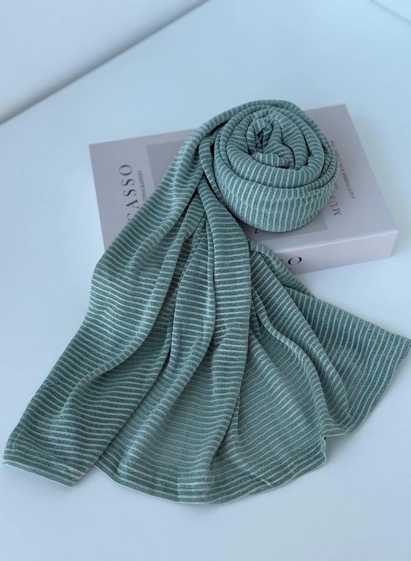 البنت الشرقية شال قطن كويتي مخطط لماع