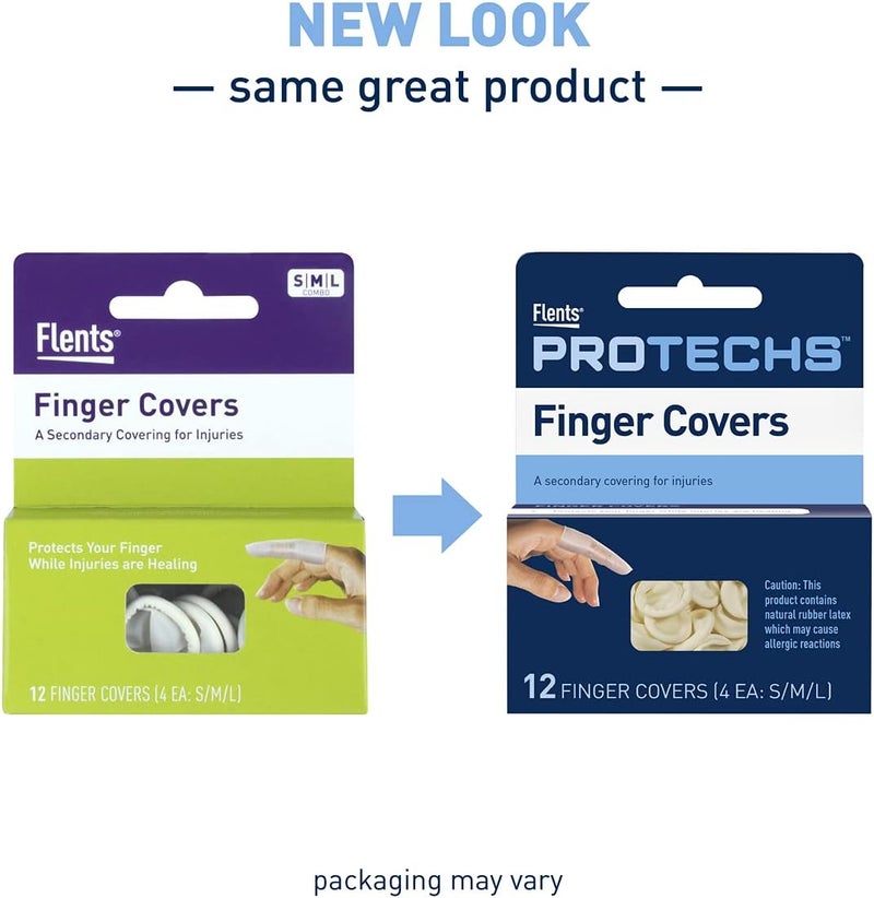 Flents PROTECHS Finger Covers - 108 Count Natural Rubber Latex Finger Cots for Injury Protection - Image 2