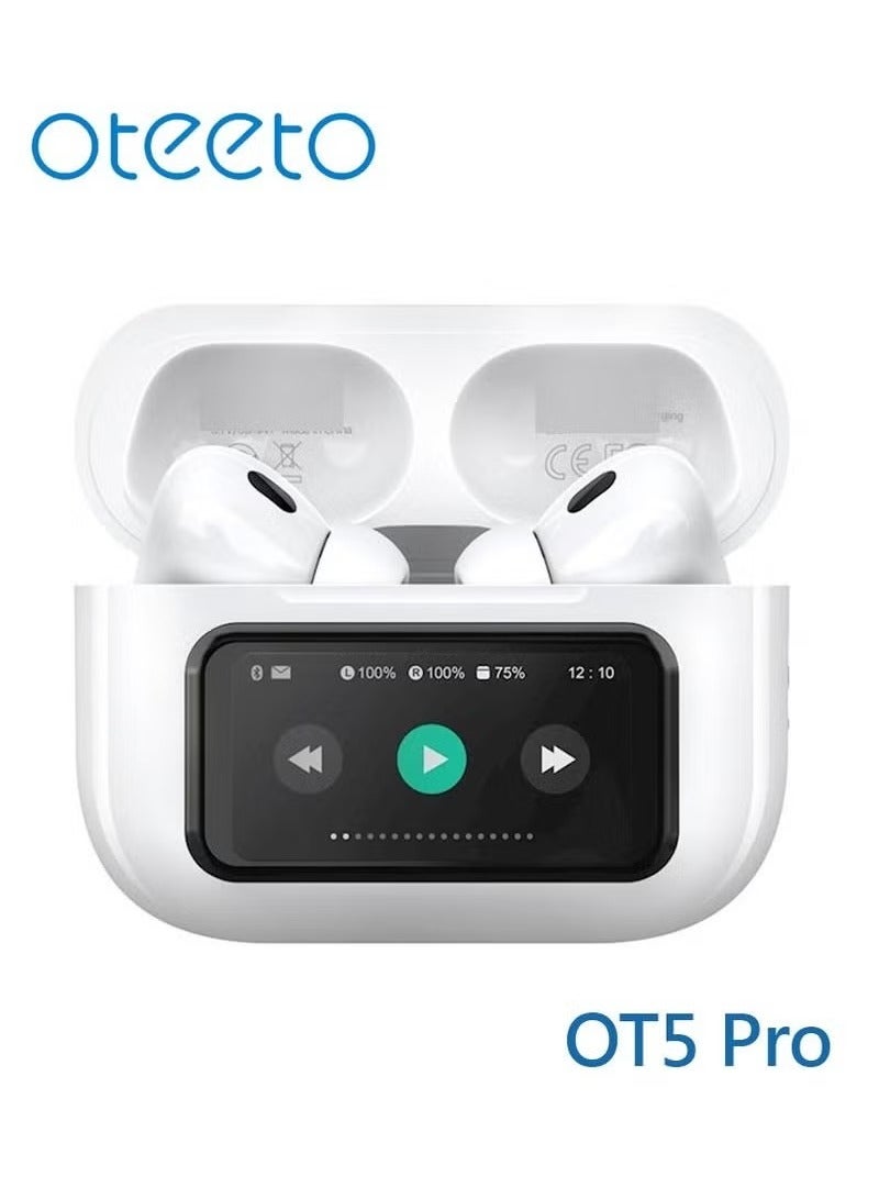 Oteeto OT5 Pro Wireless Earbuds with Smart Display – Advanced Noise Cancellation, Hi-Fi Sound Quality, Touch Controls, 30+ Hours Playtime, and Quick Charging – Designed for iPhones, iPads & Bluetooth Devices – Comfortable & Lightweight for Daily Use - Image 2