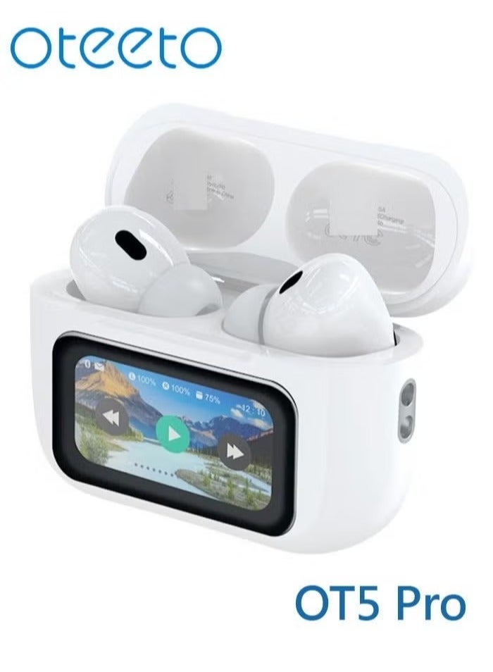 Oteeto OT5 Pro Wireless Earbuds with Smart Display – Advanced Noise Cancellation, Hi-Fi Sound Quality, Touch Controls, 30+ Hours Playtime, and Quick Charging – Designed for iPhones, iPads & Bluetooth Devices – Comfortable & Lightweight for Daily Use - Image 4