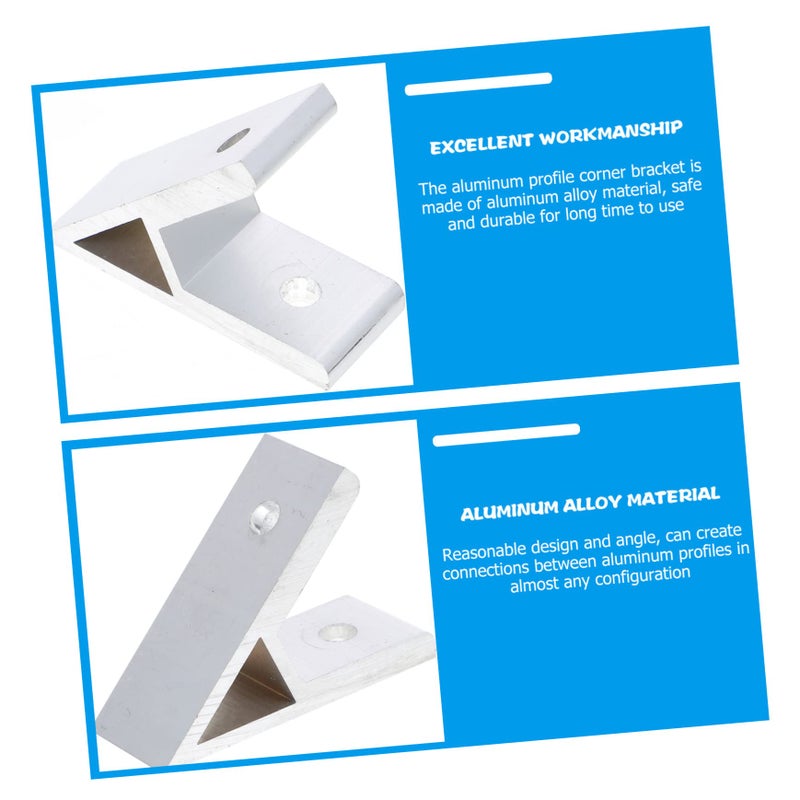 4 Pack Aluminum Corner Brackets For Series Profiles Sturdy Extrusion Connectors Easy To Install - Image 4