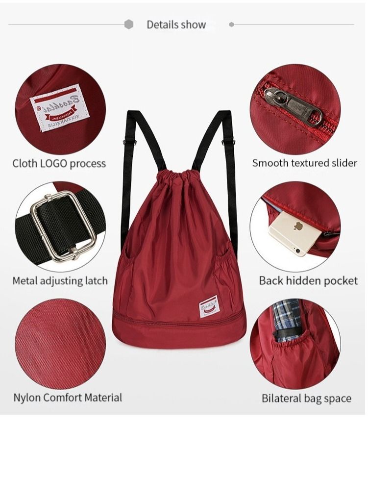 M MIAOYAN M MIAOYAN new fashion outdoor casual beam mouth backpack men and women fashion sports football bag - Image 3
