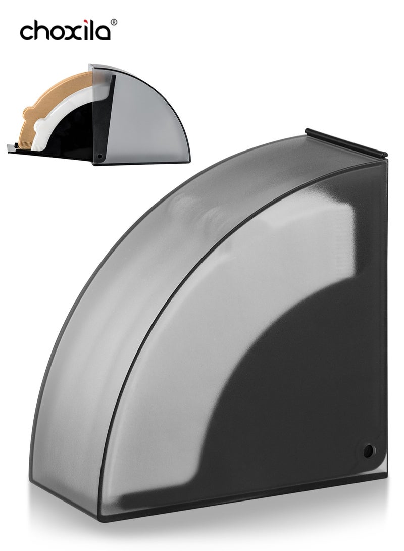 choxila 1pc V60 Coffee Filter Holder Storage Box, Coffee Filter Paper Container with Dustproof Flipping Cover, Filter Paper Dispenser Rack for Coffee Shop/Home/Office, Capacity of 150pcs V60 and Cone Coffee Filters - Image 1