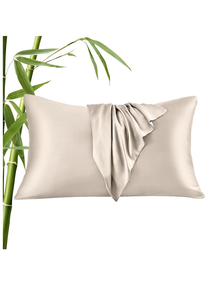 SänHahn - Pillowcases Queen Size, 100% Bamboo Cooling Pillowcovers 50x75CM - Champagne - Image 1