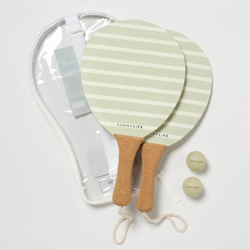 SUNNY LIFE Vintage Beach Paddles La Palma Sage Stripe