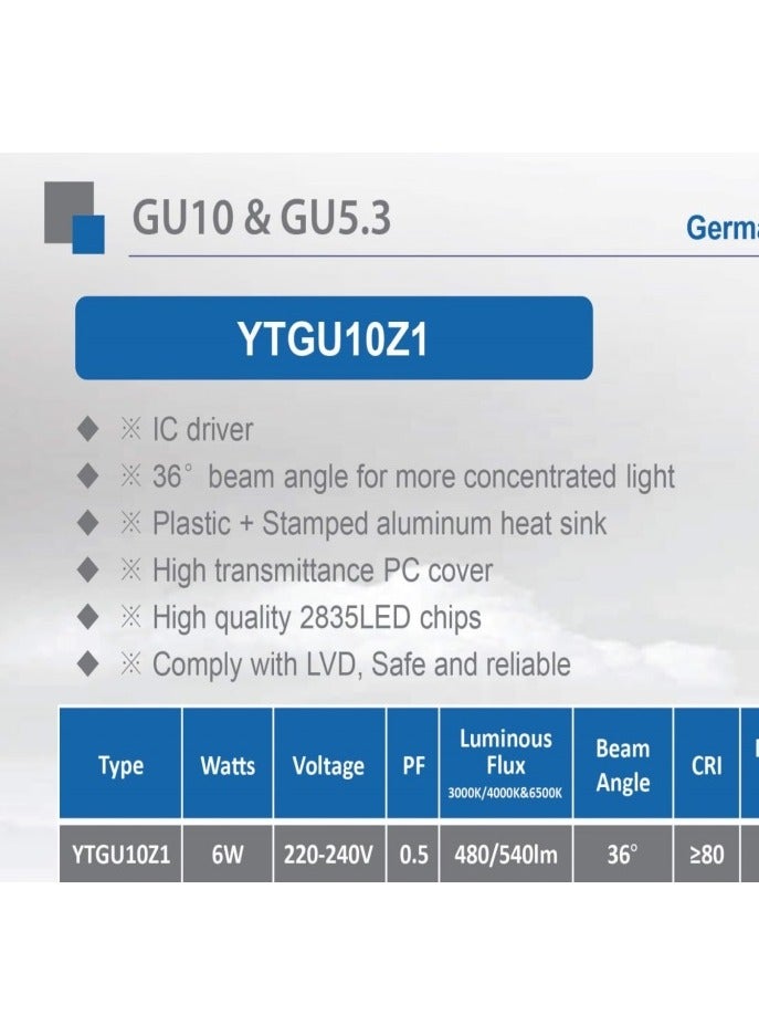 Megaman led gu10 6watt 4000k - Image 2
