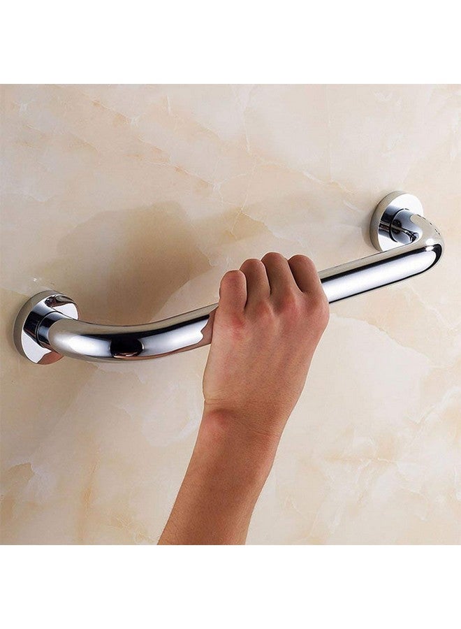 FORTUNE Stainless Steel Wall Mounted Grab Bar, Towel Bar, Bathtub Rails, Safety Hand Support Balance Handle Bars, Bathroom Accessories for Home, Hotel- Chrome Finish (Pack of 2, 8 Inch) - Image 2