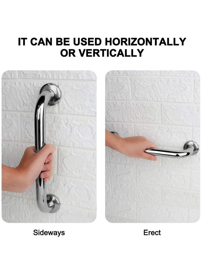 FORTUNE Stainless Steel Wall Mounted Grab Bar, Towel Bar, Bathtub Rails, Safety Hand Support Balance Handle Bars, Bathroom Accessories for Home, Hotel- Chrome Finish (Pack of 2, 8 Inch) - Image 3