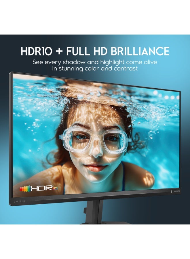 Philips 24 inch, 200 Hz, 0.3ms, Full HD, IPS Panel, Adaptive Sync, HDMI 1x2.0 and DP 1x1.4 Connectivity, HDR10, Low Blue Mode, Flicker Free, Philips Evnia Gaming Monitor, 24M2N3200FQ 24 inch Charcoal - Image 4