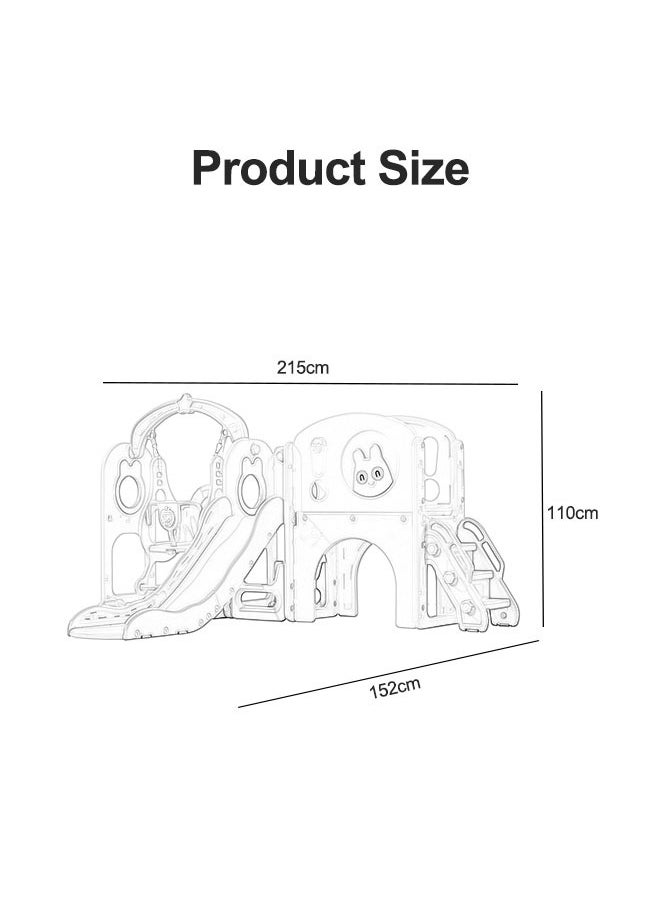 JSAITOYS Cartoon Safety Slide Indoor Playhouse Large Children's Playground Plastic Toy Baby Swing And Slide For Kids  - Image 2