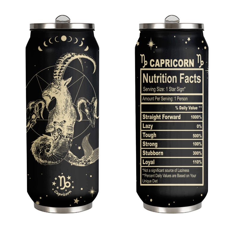 tatamonkey Capricorn Constellation Tumbler Zodiac Mens Womens Stainless Steel Tumblers Astrology Fans Birthday Gifts Coffee Sublimation Mugs Car Cup  17 OZ