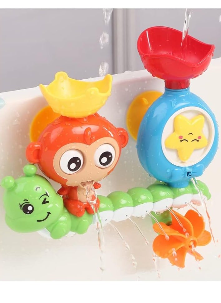Soofam - Bath Toy, Bathtub Toy Waterfall Water Station Fountain Water Shower Toy,Baby Bath Toy promotes creativity and hand-eye coordination for Toddlers 2 3 4 5 Years  Babies and Kids Gift - Image 1