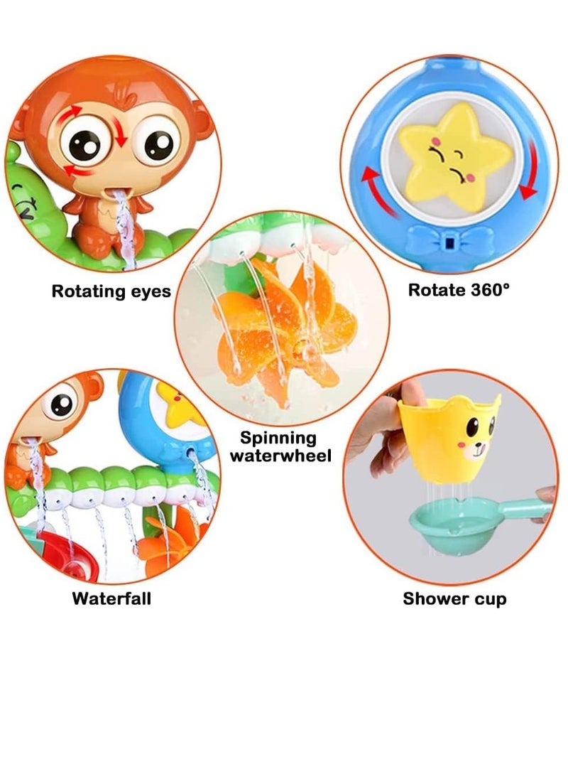 Soofam - Bath Toy, Bathtub Toy Waterfall Water Station Fountain Water Shower Toy,Baby Bath Toy promotes creativity and hand-eye coordination for Toddlers 2 3 4 5 Years  Babies and Kids Gift - Image 1