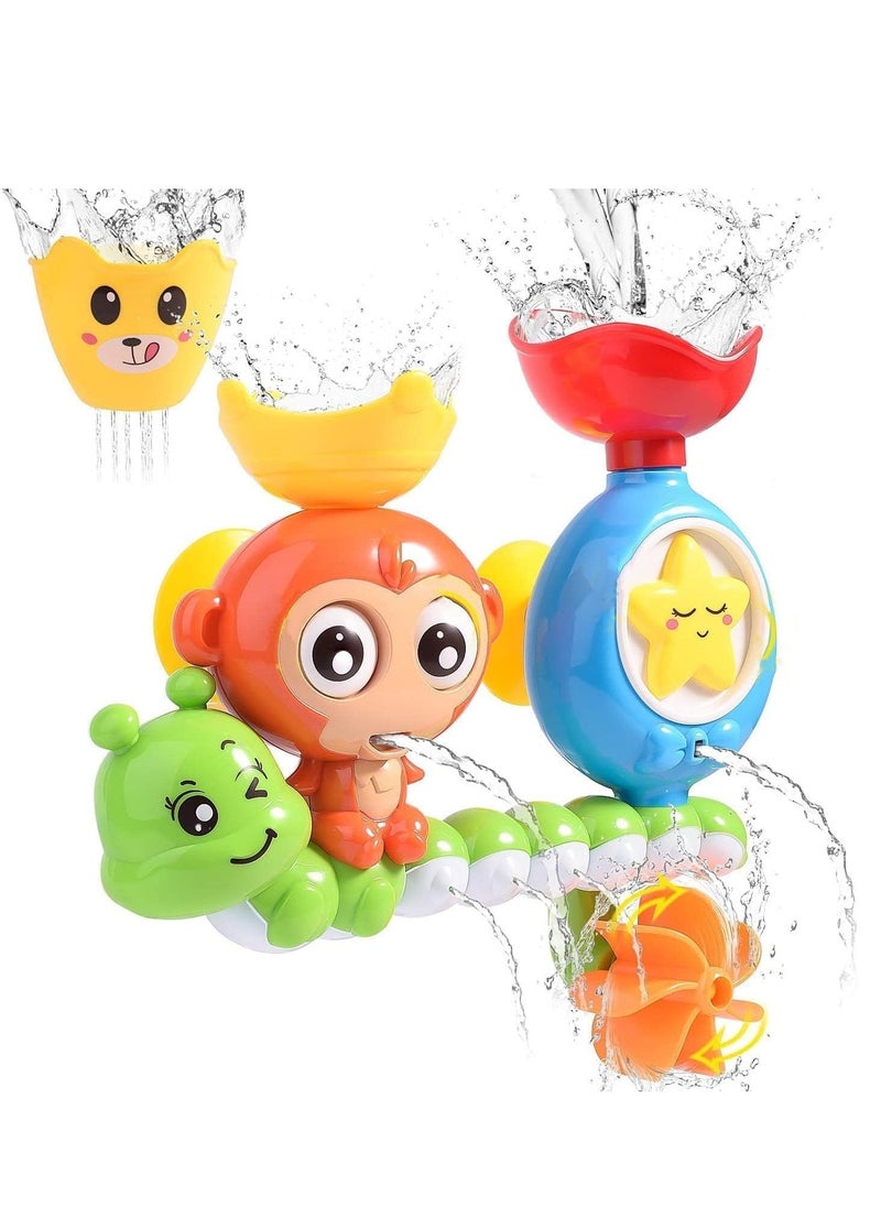 Soofam - Bath Toy, Bathtub Toy Waterfall Water Station Fountain Water Shower Toy,Baby Bath Toy promotes creativity and hand-eye coordination for Toddlers 2 3 4 5 Years  Babies and Kids Gift - Image 1