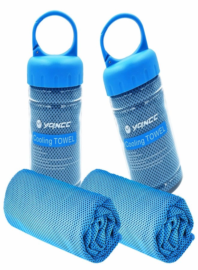 YQXCC 2 Pack Cooling Towels (47"x12"), Ice Cool Neck Towel, Soft Breathable Microfiber for Yoga, Golf, Gym, Running, Camping & Hot Weather - Image 1